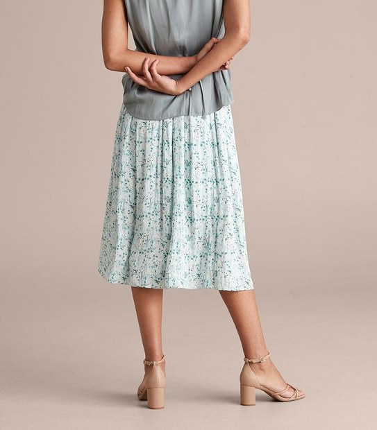 Preview Shirred Waist Midi Skirt