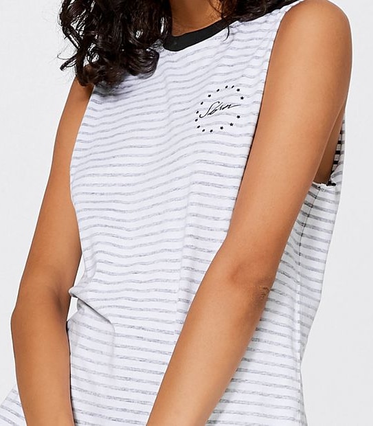 SBRN Split Hem Muscle Tank - Stripe 3 of 3