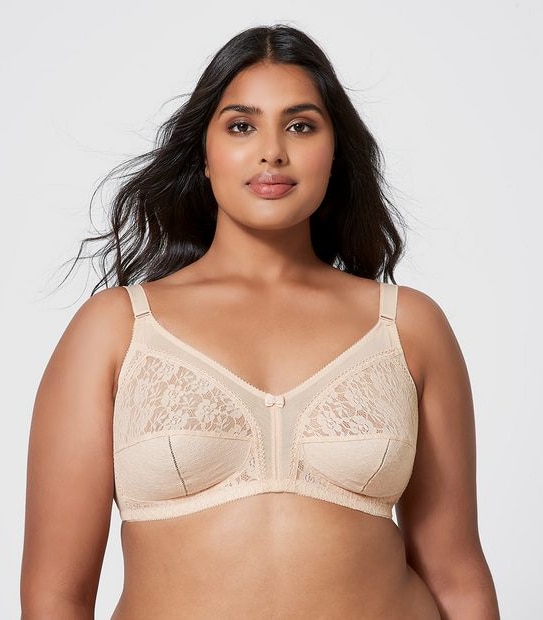 Fuller Figure Firm Support Wirefree Bra - Natural