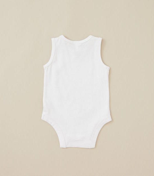 Baby Organic Cotton 3 Pack Sleeveless Bodysuits