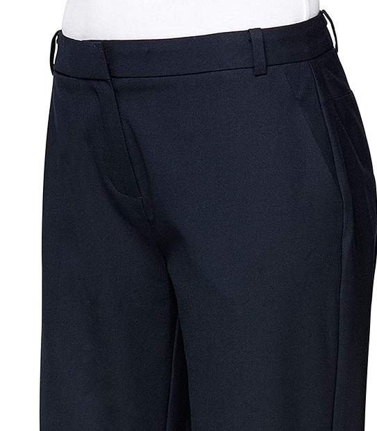 Wool Blend Pants - Navy