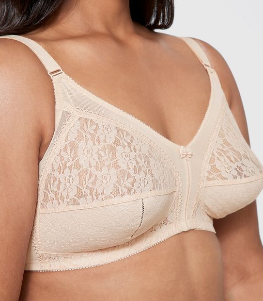 Fuller Figure Firm Support Wirefree Bra - Natural