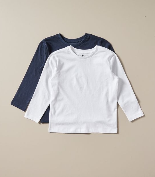 Organic Cotton 2 Pack Long Sleeve Tops