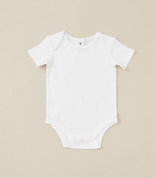 Baby Organic Cotton 3 Pack Short Sleeve Bodysuits