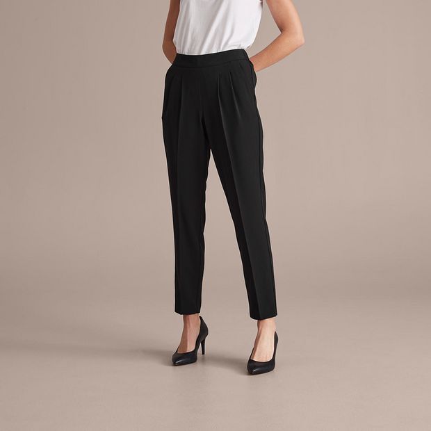 Preview Tapered Pleat Front Pants 