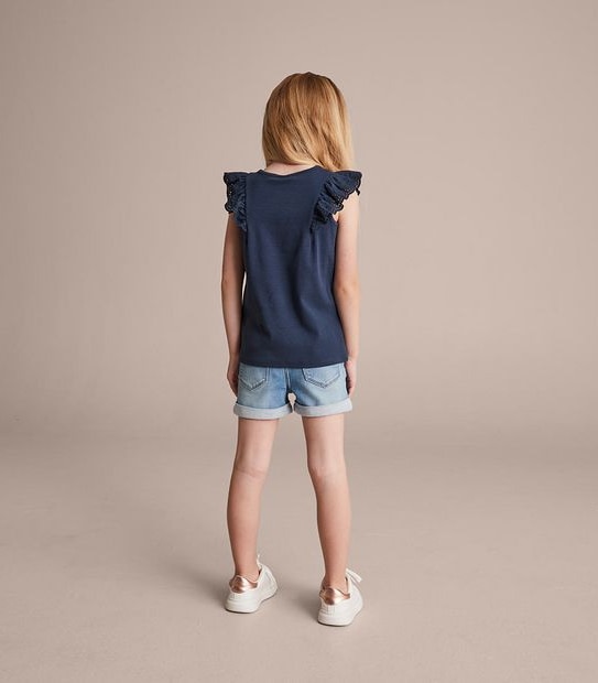Frill Embroidered Tank