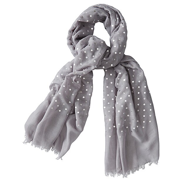 Metallic Spot Scarf - Grey Metallic Spot Scarf - Grey