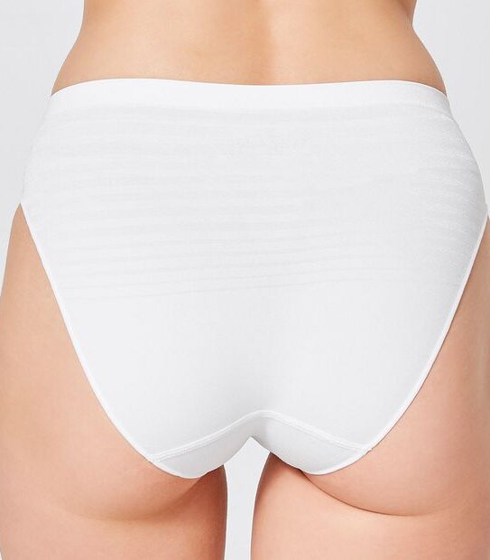 2 Pack Matte & Shine Seamfree Bikini Briefs - White