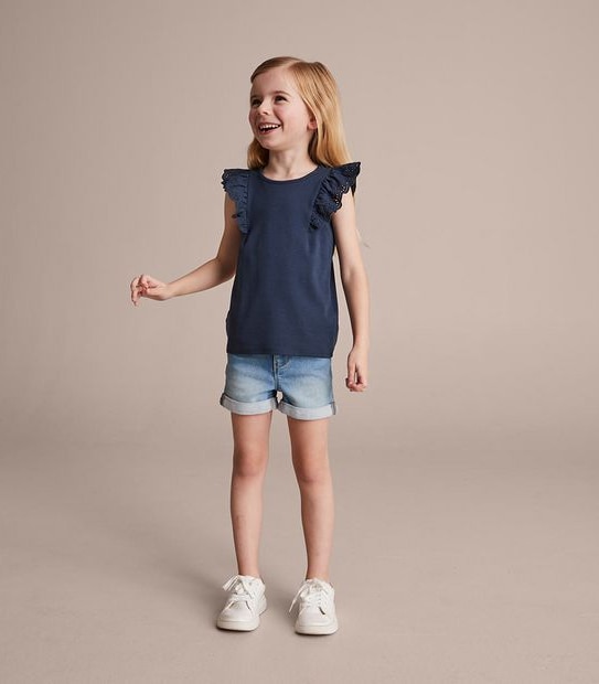 Frill Embroidered Tank