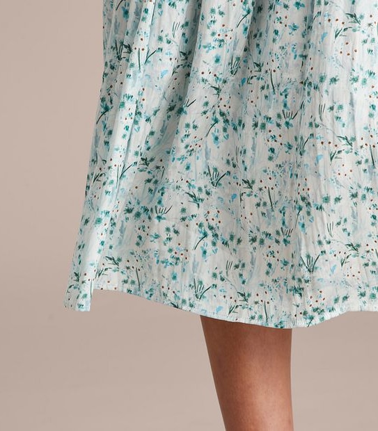 Preview Shirred Waist Midi Skirt