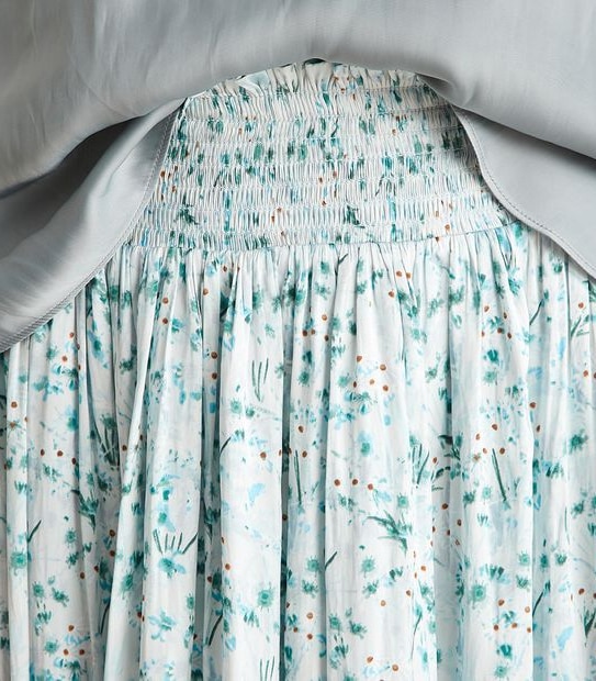 Preview Shirred Waist Midi Skirt