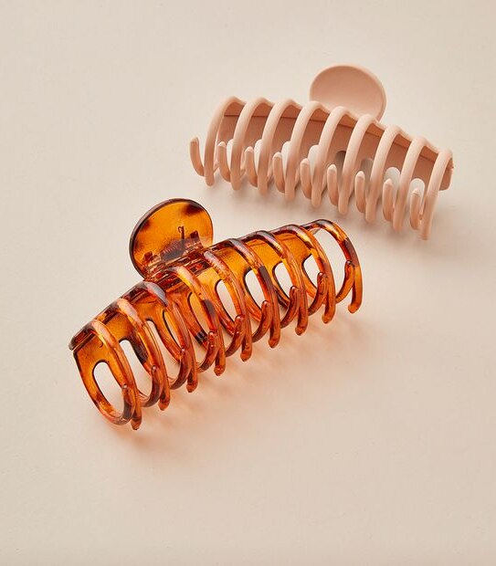 2 Pack Round Claw Hair Clips