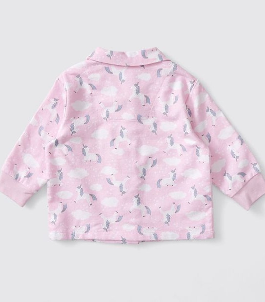 Baby Unicorn Flannelette Pyjama Set - Pink