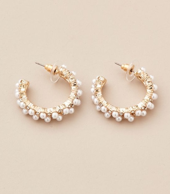 Bejewelled Hoop Earrings