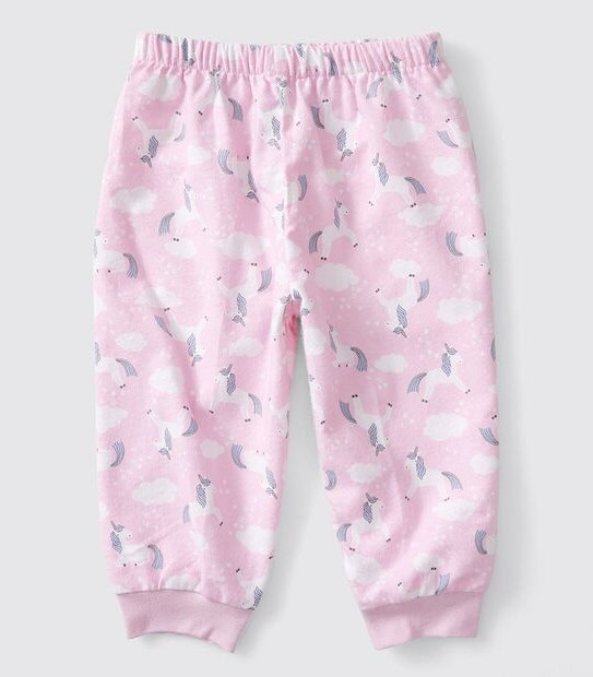 Baby Unicorn Flannelette Pyjama Set - Pink