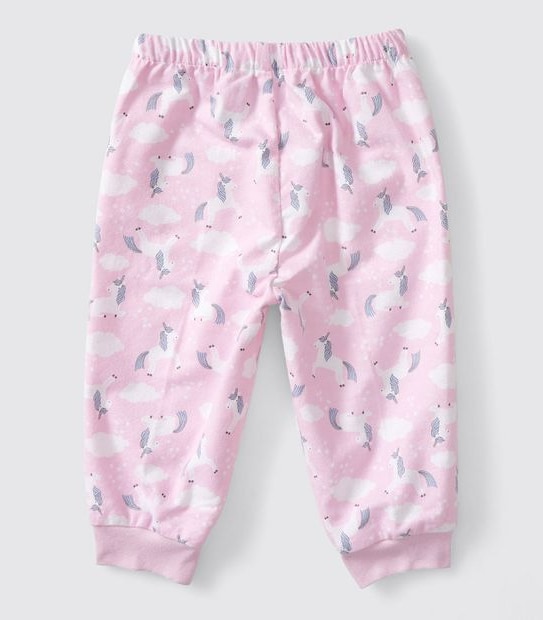 Baby Unicorn Flannelette Pyjama Set - Pink