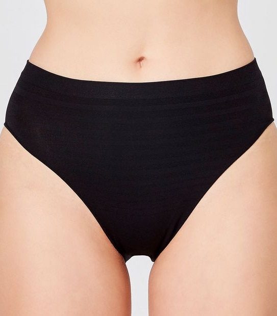 2 Pack Seamfree High Cut Briefs - Black