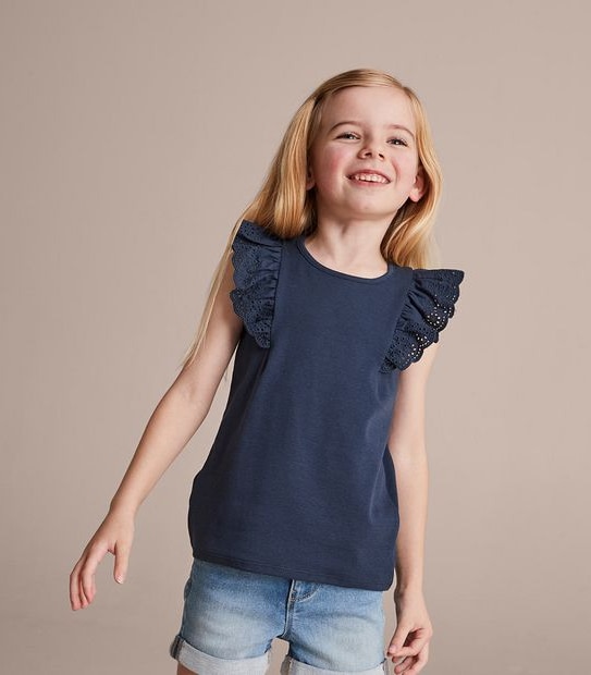 Frill Embroidered Tank