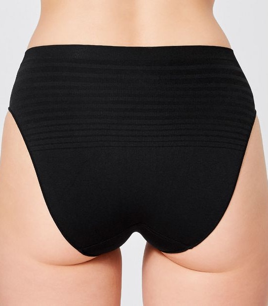 2 Pack Seamfree High Cut Briefs - Black