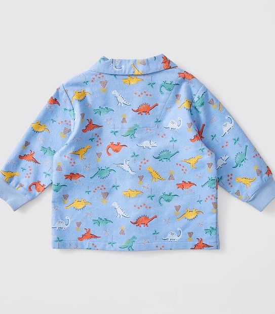 Baby Dinosaur Flannelette Pyjama Set - Blue