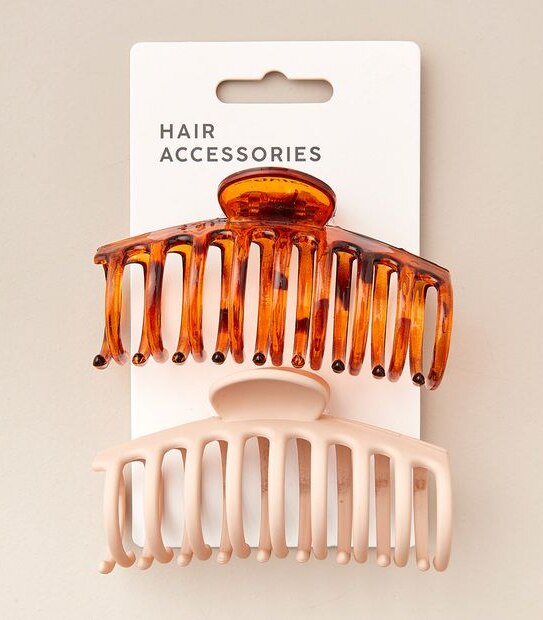 2 Pack Round Claw Hair Clips