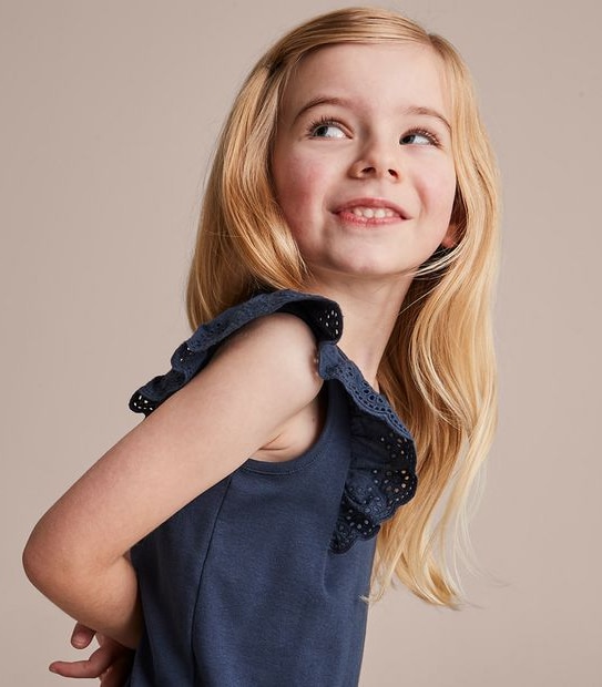 Frill Embroidered Tank