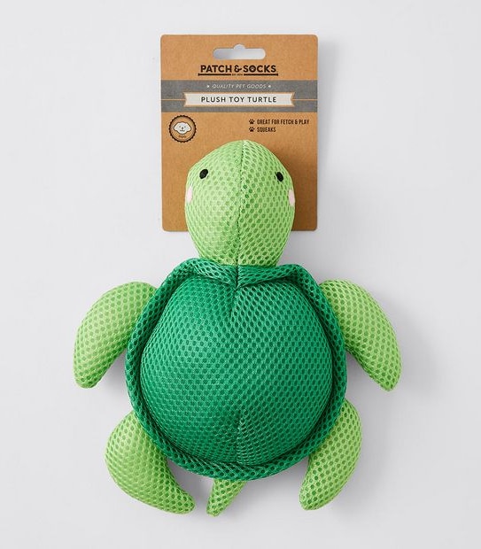 Patch & Socks Plush Turtle Dog Toy