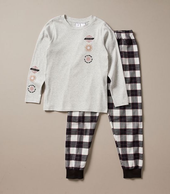 Rib Flannelette Pyjama Set