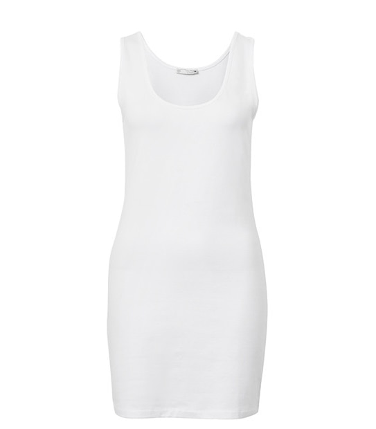Long-Line Tank Top - White
