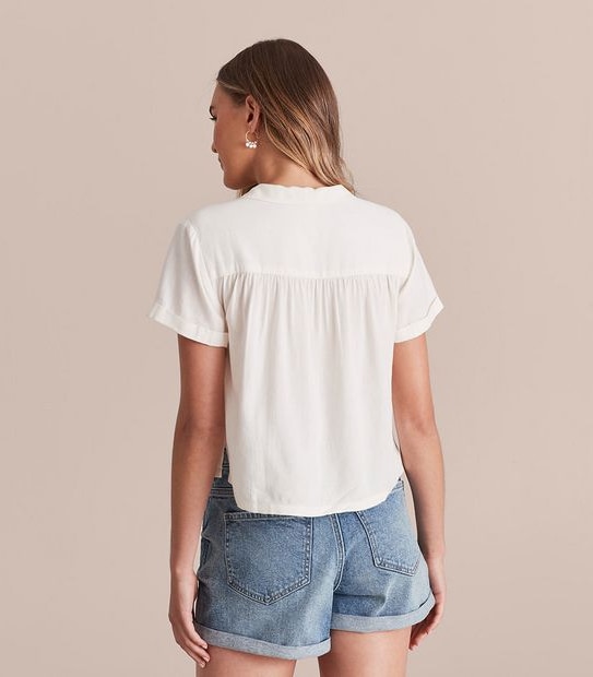 Lily Loves Linen Blend Resort Shirt