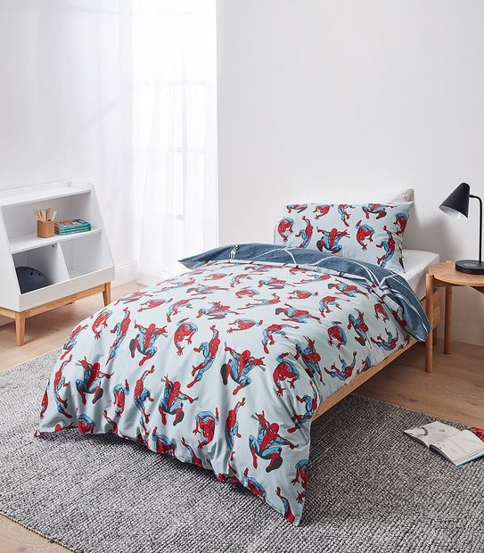 Spiderman Web Quilt Cover Set