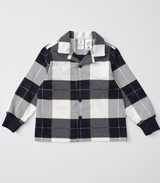 Kids Organic Cotton Check Flannelette Pyjama Set