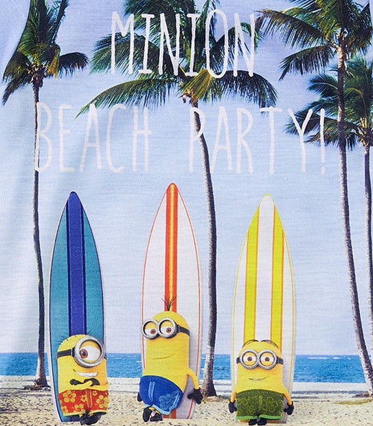 Minions Short Sleeve Beach Party T-Shirt