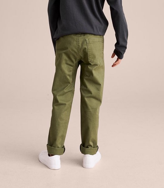 Pull On Cuffed Chino Pants