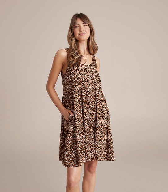 Sleeveless Tiered Mini Dress