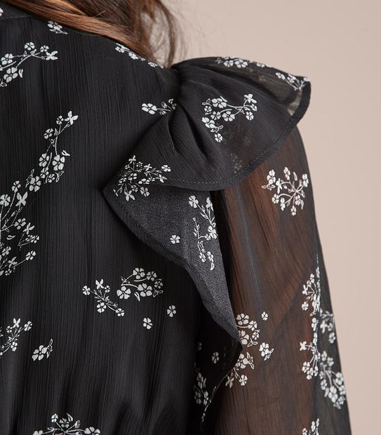 Preview Ruffle Shoulder Midi Dress