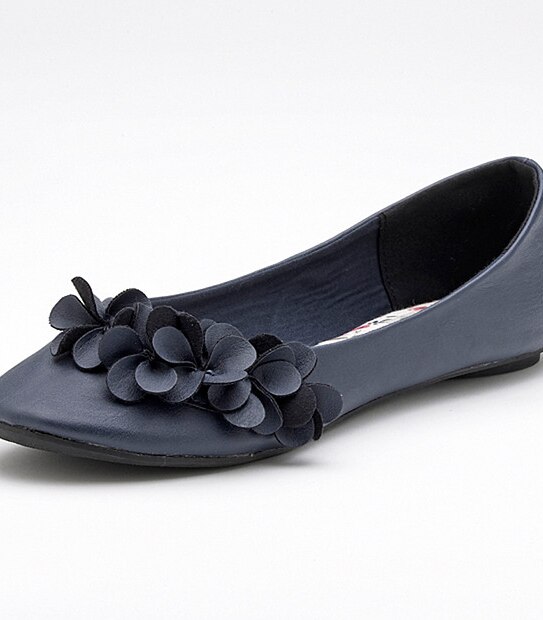 Tasty Floral Trim Ballet Flats