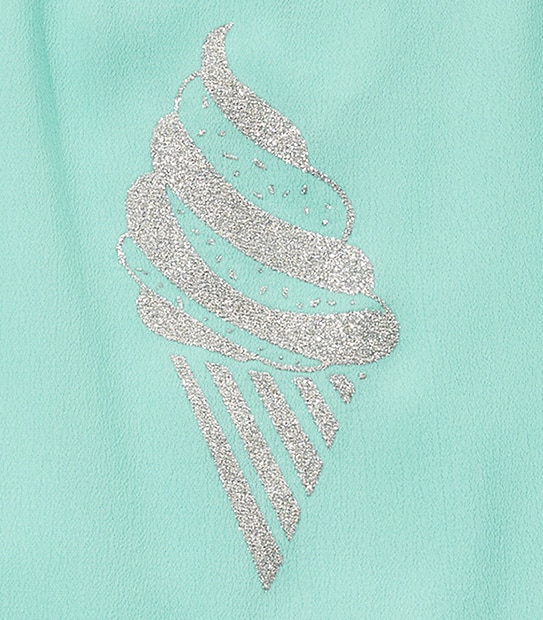 Girls' Tulle Sleeve Ice Cream Top 3 of 3