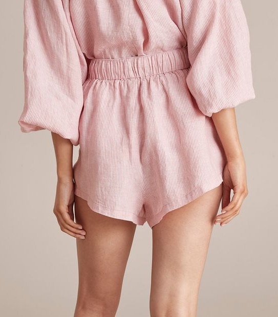European Linen Pull On Shorts