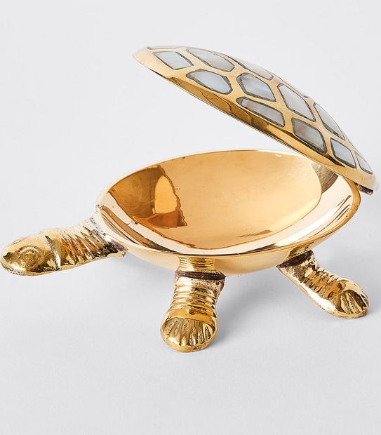 Metal Turtle Trinket Box