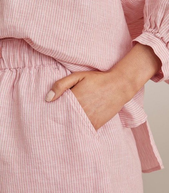 European Linen Pull On Shorts