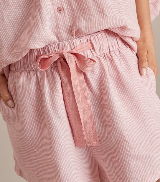 European Linen Pull On Shorts