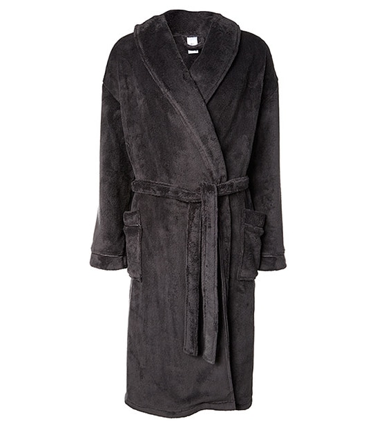 Men's Mr Big Fleece Gown - Asphalt