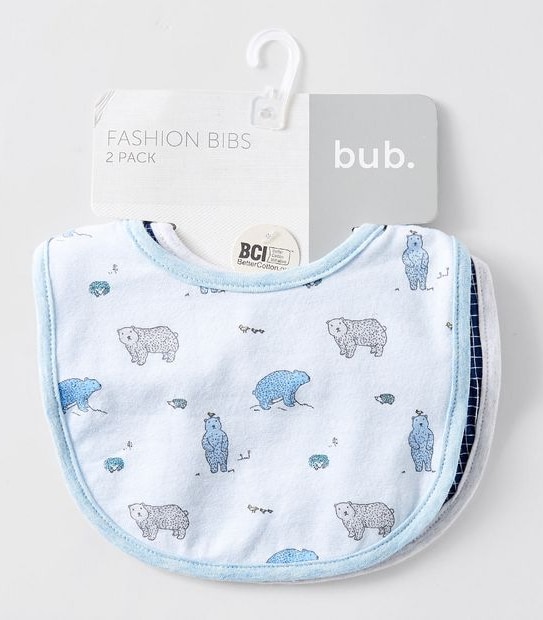 2 Pack Fashion Bibs