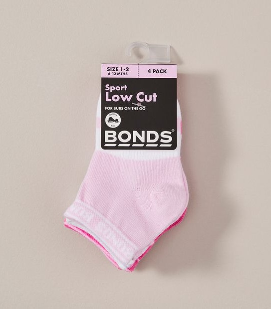 4 Pack Bonds Baby Sportlet Socks