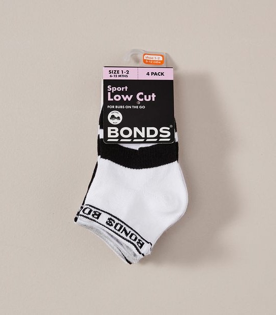 4 Pack Bonds Baby Sportlet Socks | Target Australia