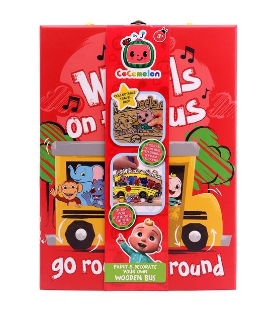 Cocomelon Paint And Decorate Wooden Bus Kit - Wheels On The Bus