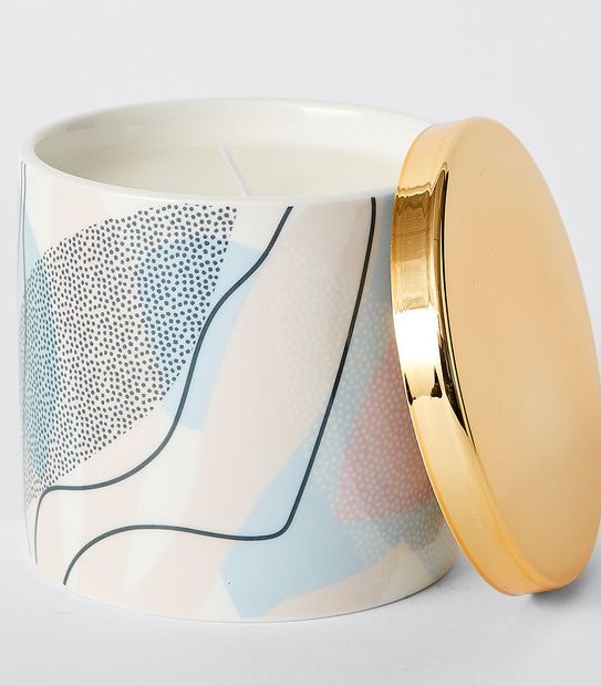 Abstract Printed Candle - Pomelo & Vetiver