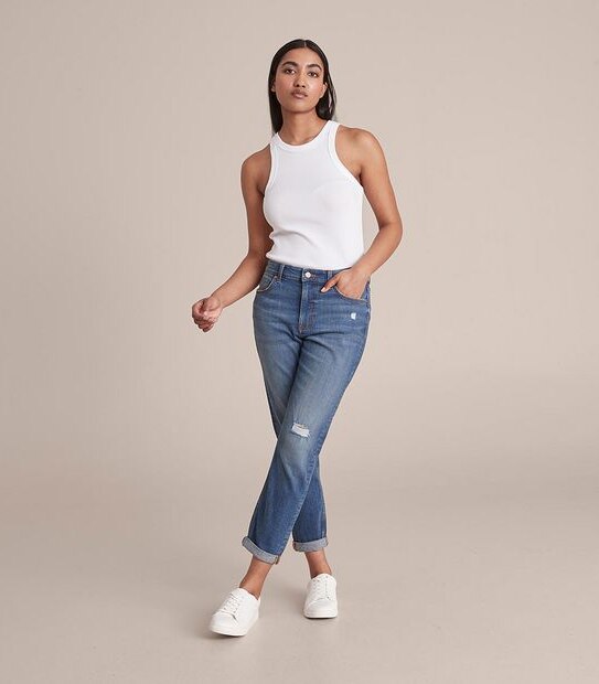 Tash Mid Rise Ankle Length Girlfriend Jeans 2 of 5