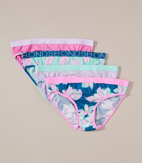 4 Pack Bonds Girls Bikini Briefs